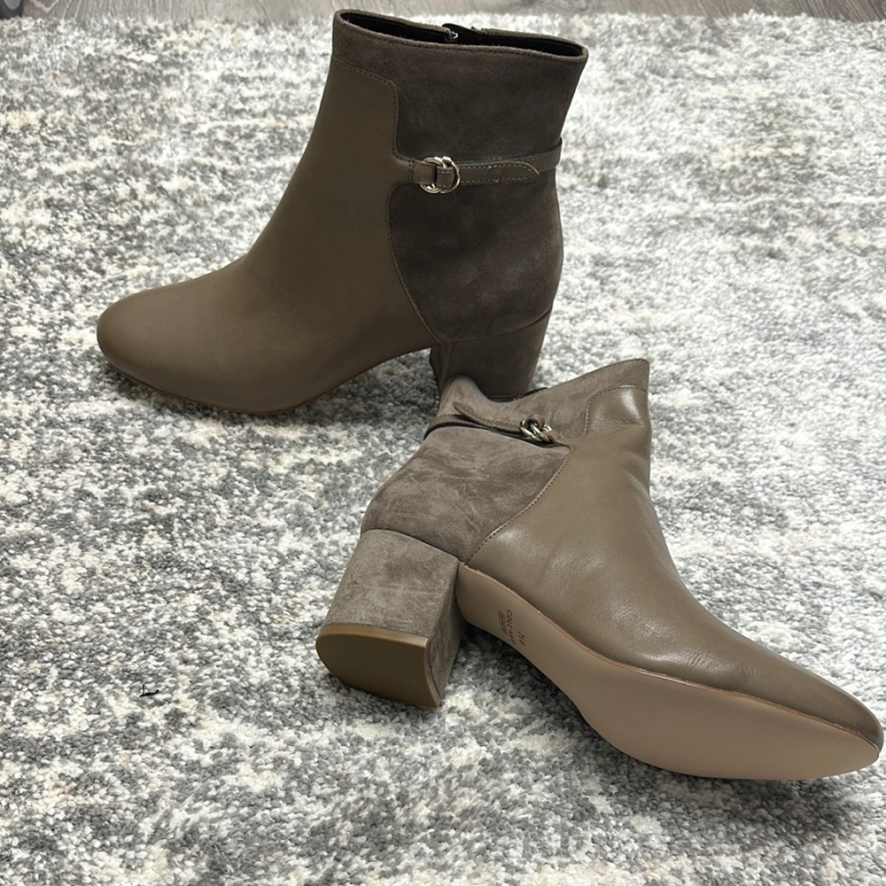 Elegant Taupe Ankle Boots